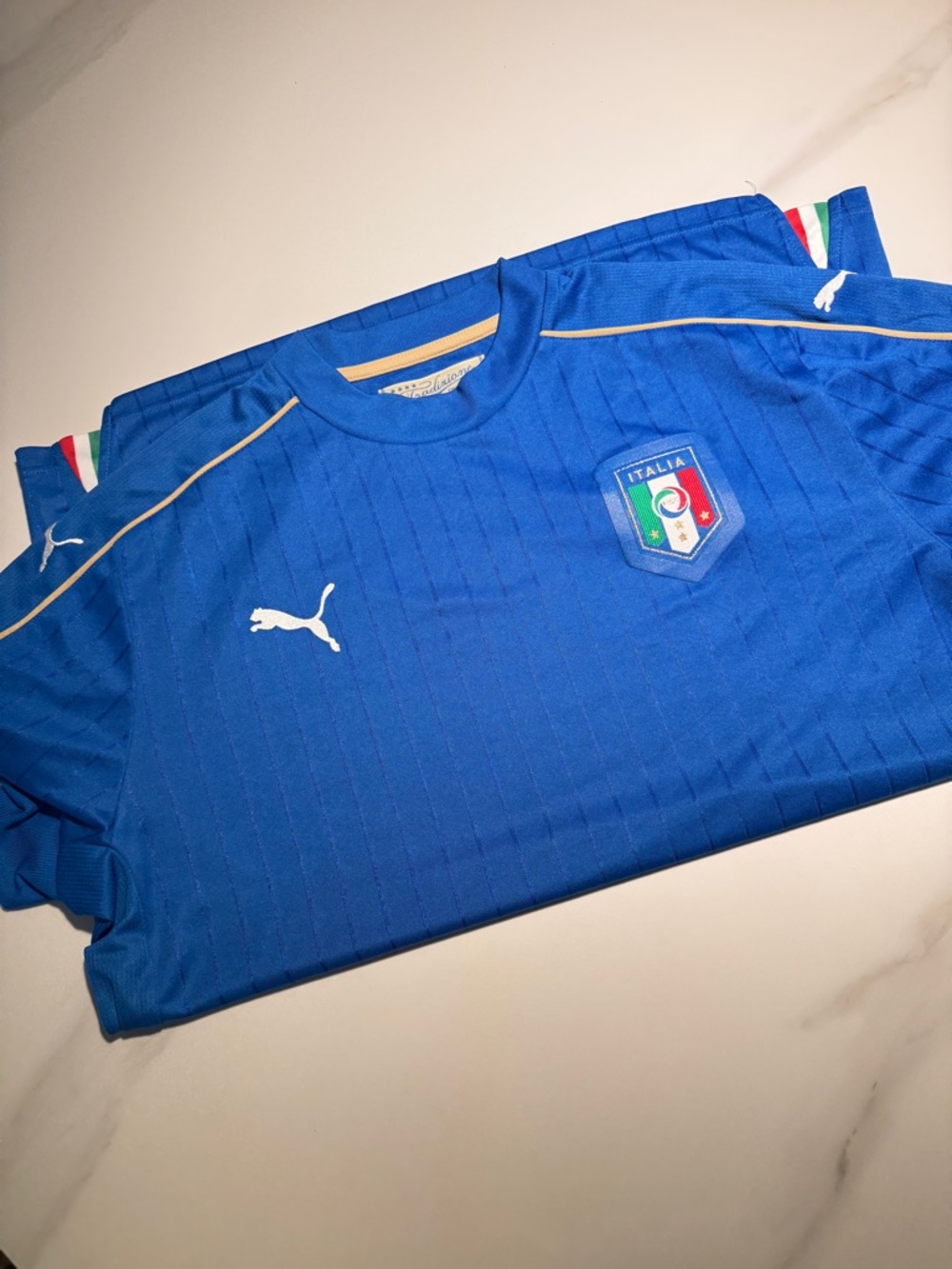 New Authentic Puma Italy Home 2016 Royal Blue Soccer Jersey Size XL Men Only
